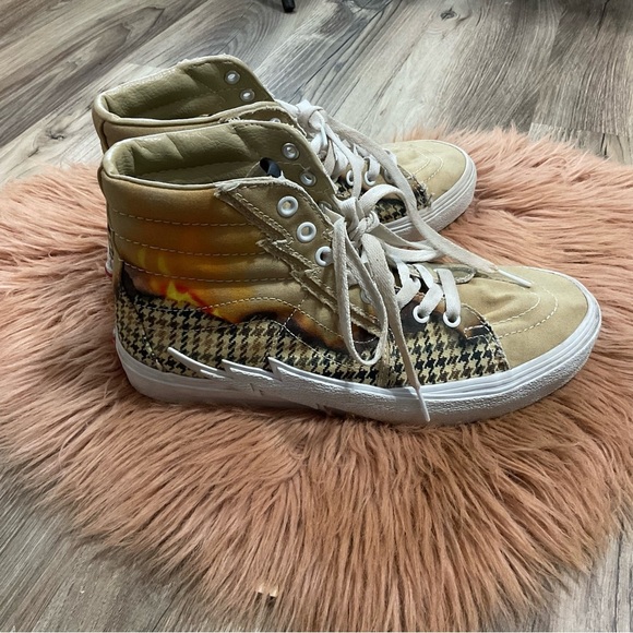 Vans Lightning Bolt Houndstooth High Top Sneakers Mens 8.5 - Picture 3 of 15